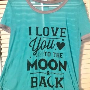 I love you to the moon and back shirt